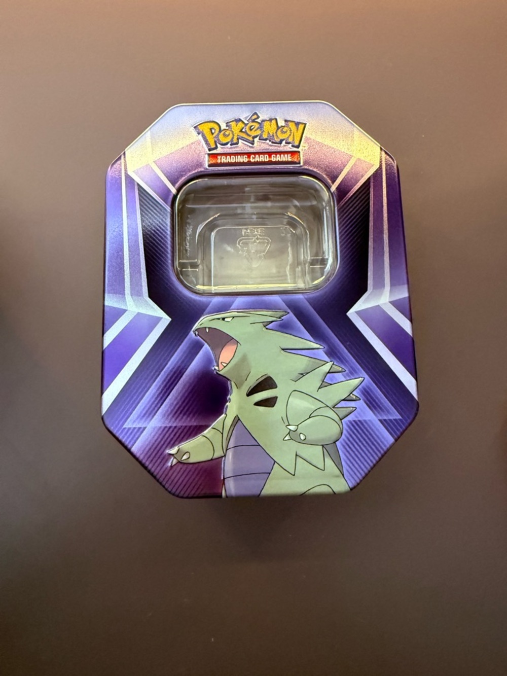 Pokemon Purple and Green Tin Featuring Tyranitar